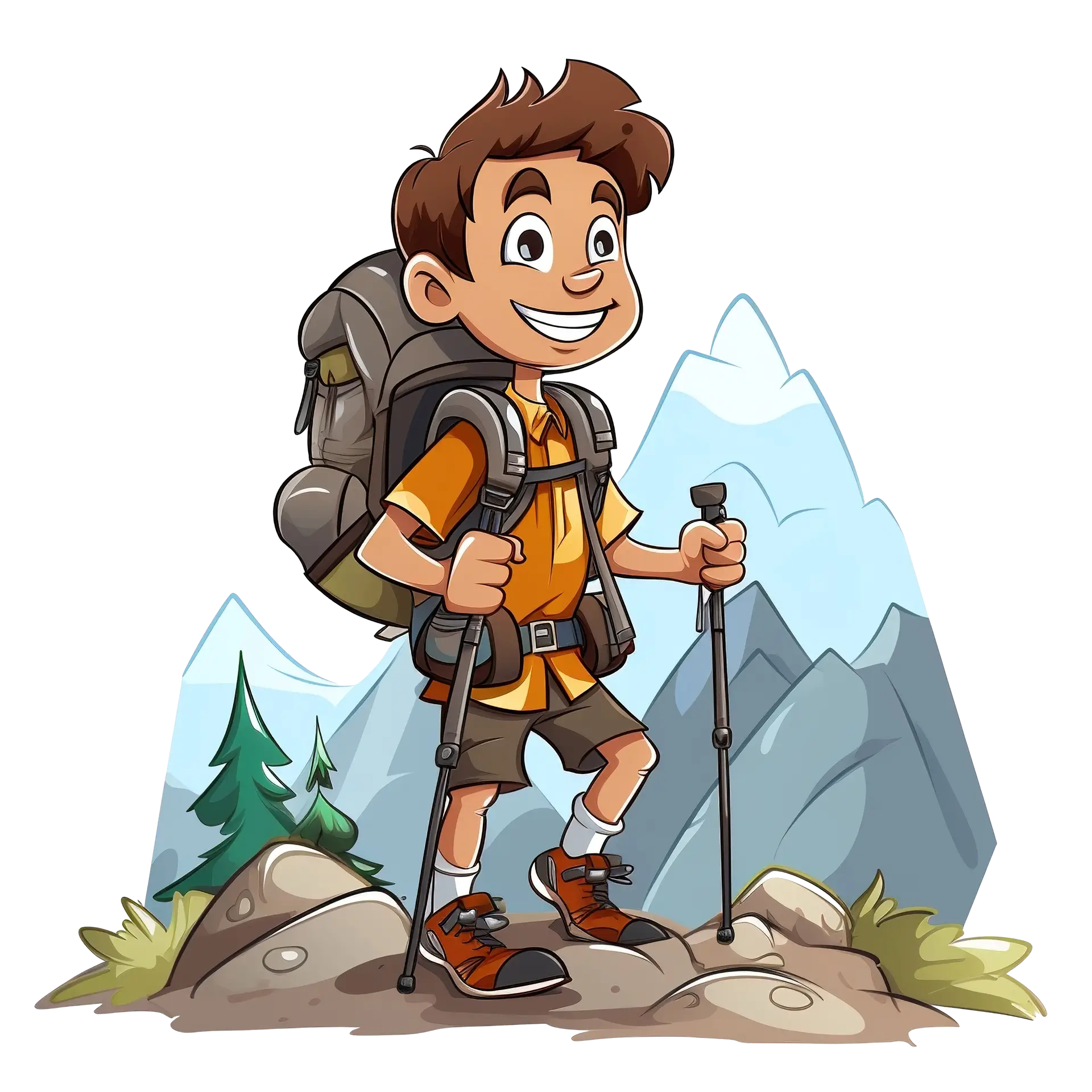 —Pngtree—hiking cartoon illustration_14604856